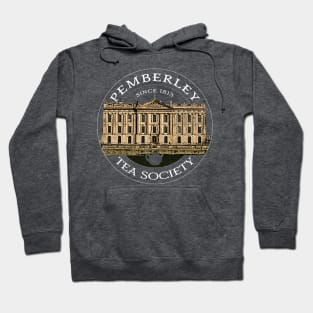 Pemberley Tea Society Since 1813 - Pride and Prejudice WHITE TEXT ON COLORED Hoodie